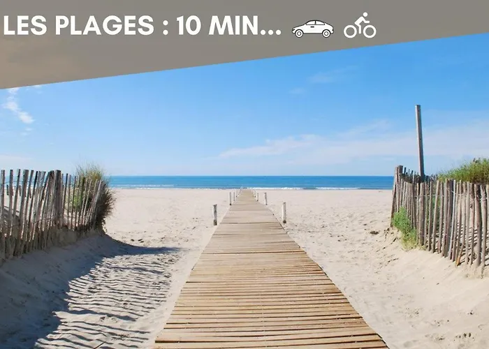 Kamp alanı New Jungle - Clim - Wifi - Draps & Serviettes - Bbq - 10' Des Plages 4*